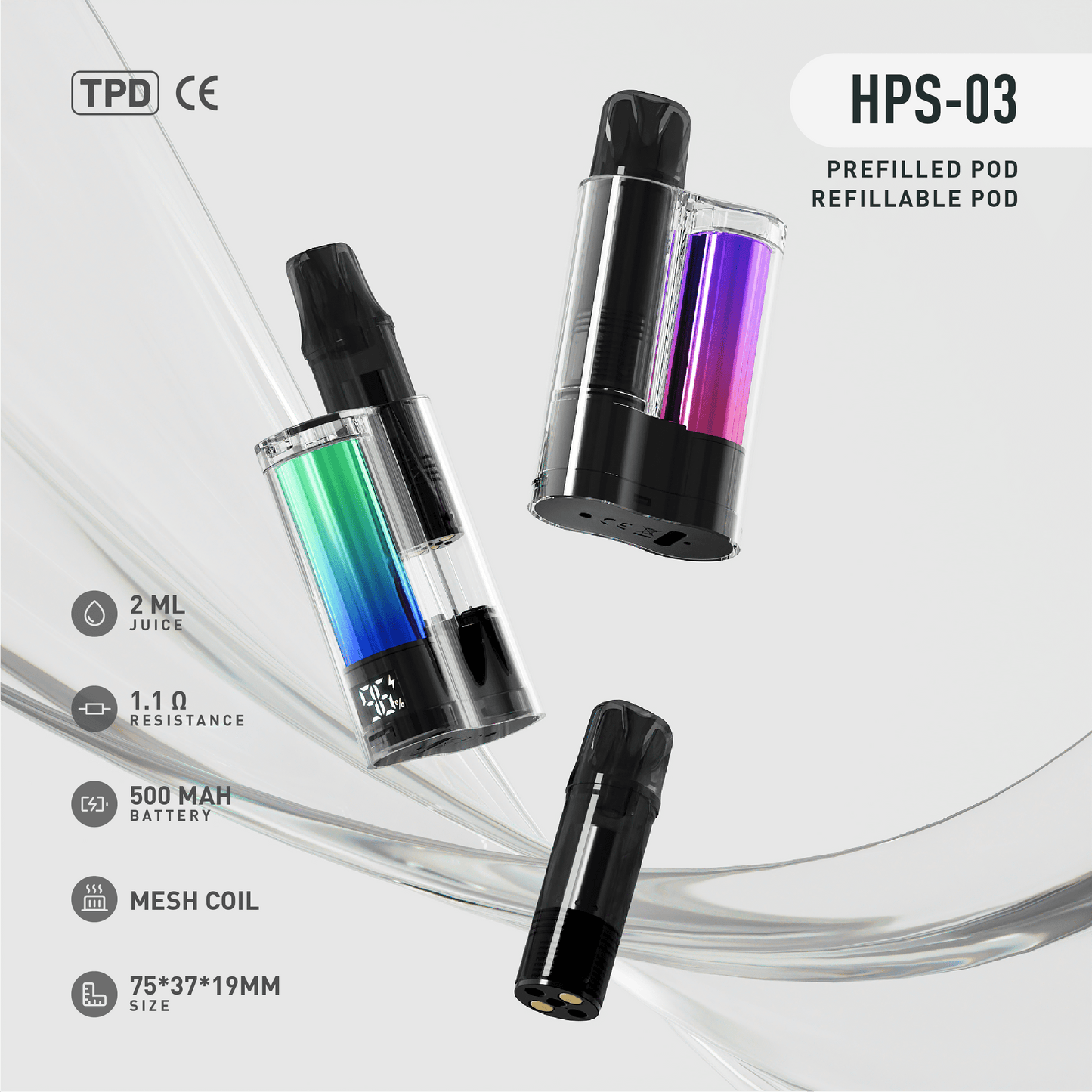 MILSONSVAPE HPS03 POD VAPE 2.5ML